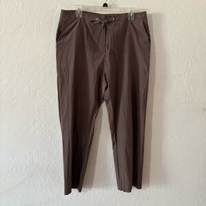 Emma Pernelle Pants Size 46 EU/ 16 US Mauve Brown Lustrous Sheen XL Elastic Wais